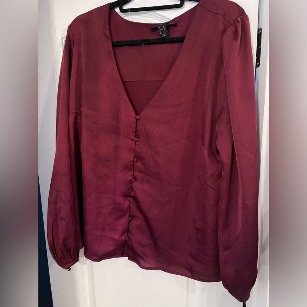 Burgundy blouse